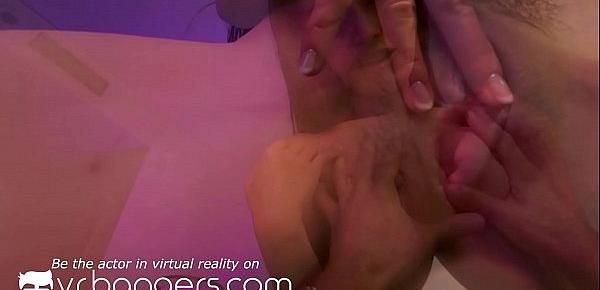  VR BANGERS Skinny maid sucking cock for extra pay